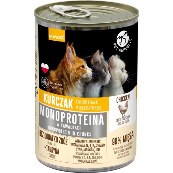 Petrepublic monoproteīns kaķiem vistas gaļas mērce 400 g