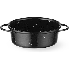 Apaļa emaljēta panna ar rokturiem 100x40 mm diametrā