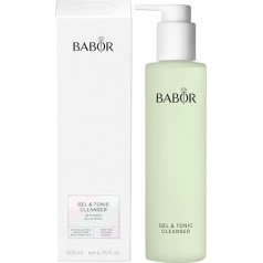 BABOR Gel & Tonic Cleanser for Oily and Blemished Skin, Anti-Bacterial Cleansing Gel and Facial Toner in One, Vegan Formula, Gel & Tonic 2 in 1, 1 x 200 ml