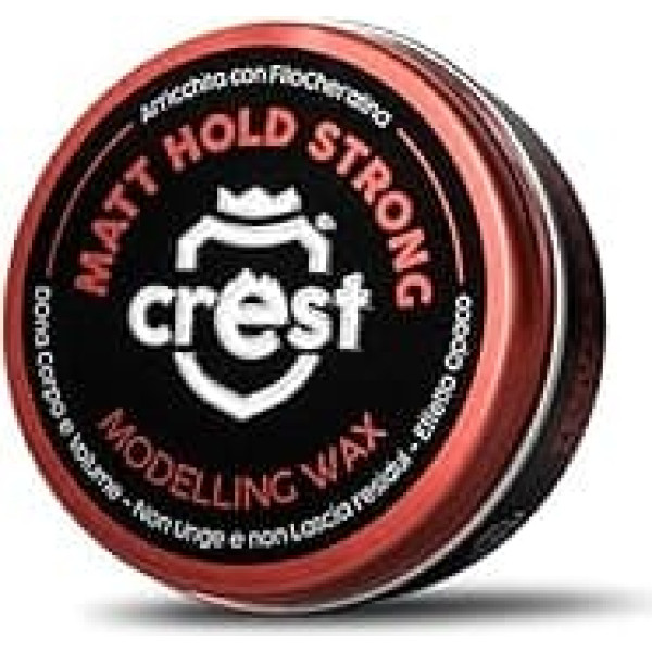 Crest Matt Hair Wax - Extra Strong Hold - Fresh Notes of Amber and Patchouli - 100 ml - Made in Italy