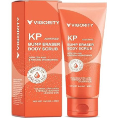 KP Bump Eraser Body Scrub, Bump Eraser Body Scrub, Keratosis Pilaris Treatment, Strawberry Legs Treatment For Women, Kp Bump Eraser, Kp Body Scrub for Women & Men Exfoliation - 250 G