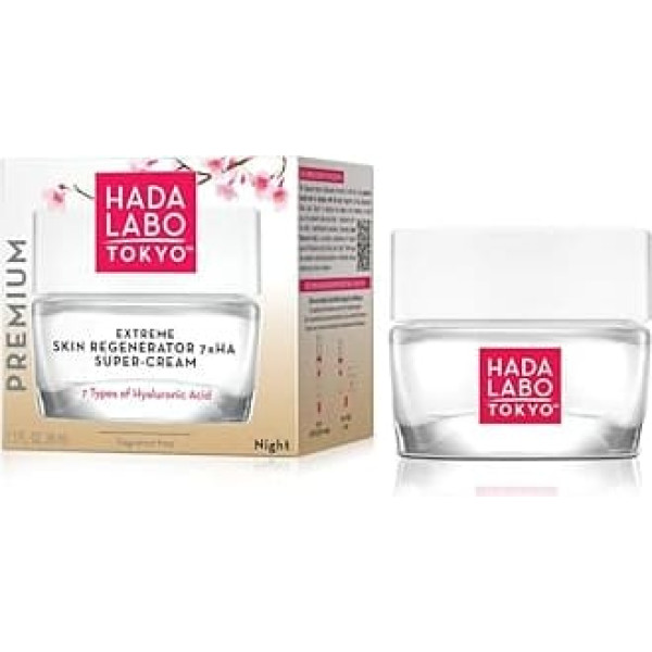 Hada Labo Tokyo Premium Night Cream Anti Ageing Moisturiser Face with Hyaluronic Acid