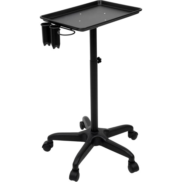 Hairdressing Trolley Mobile Hairdressing Trolley with 5 Wheels 64-108 cm Height Adjustable Tattoo Trolley up to 6 kg Salon Trolley with Hair Dryer Stand Professional Salon Trolley Tattoo