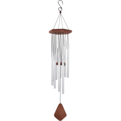 Primus Adante 70cm Satin Chrome Metal Musical Wind Chime
