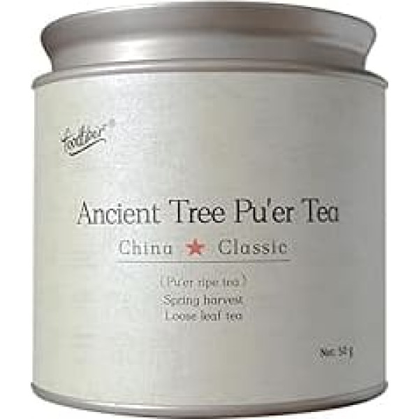 Foodliber Pu Erh Loose Tea in Tin (50 g) - 100% Tea from Ancient Tea Trees from China, Very Infused and High Quality - For Pure Relaxation and Tasting