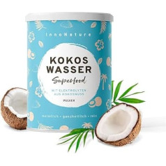 InnoNature Coconut Water Powder with Electrolytes, 225 g, 100% Coconut Water, Vegan, No Additives