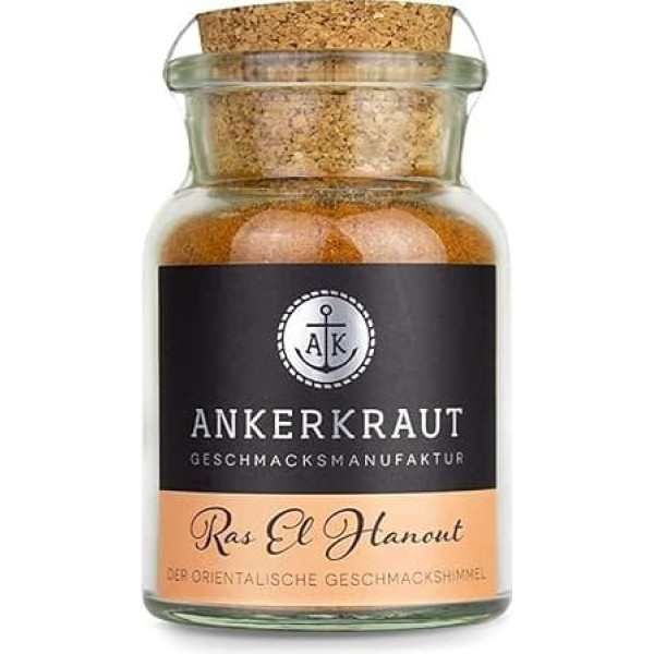 Ankerkraut Ras el Hanout Morocco Spice Mix, Perfect for Preparing Couscous and Vegetable Dishes, Delicious Oriental Cooking, 65 g in Cork Jar