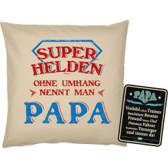 Mega Shirt Gift for Dad Cushion Cover with Tin Sign Set Superheroes Without Cape Man Papa & Papa Model Cushion Father