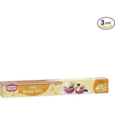 Dr. Oetker Fine Marzipan Blanket, 3 x 300 g, Ready Unrolled Cover, for Wrapping and Decorating Cakes, Cakes & Pastries up to Diameter 26 cm, Ready to Use, Vegan