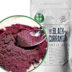 Currant Powder XL 300 g Fruit Powder Freeze Dried Natural Blackcurrant Fruits Fruit Powder Freeze Dried Blackcurrant Powder ZingyZoo