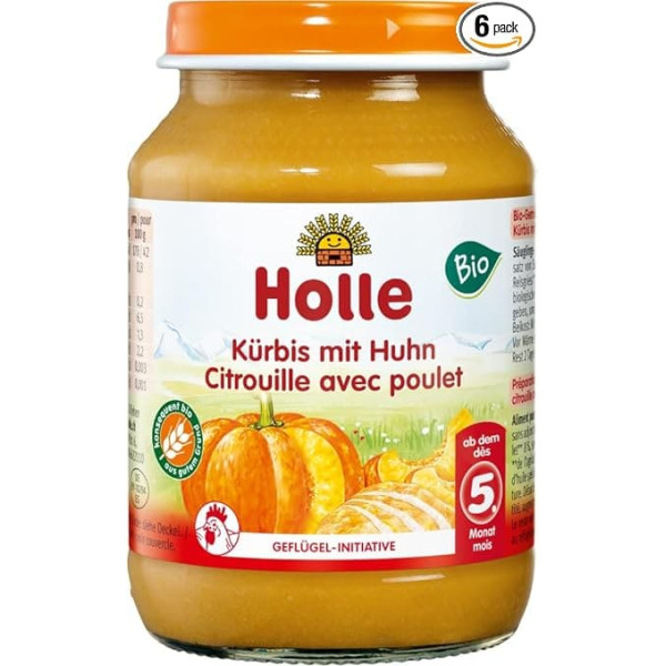 Holle Organic Pumpkin with Chicken (6 x 190 g)
