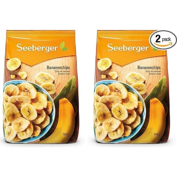 Seeberger Banana Chips, 500g (Pack of 2)