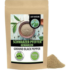 Alpi Nature Black Pepper Ground 500 g, Peppercorns Black, Pepper Black Ground