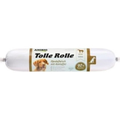 Anibio 8 x Great Rolls - Horse 400 g Wet Food for Dogs - Hypoallergenic Horse Meat with Potato - Grain Free - 92% Horse Meat