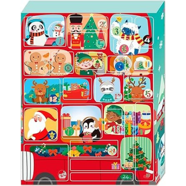Christmas Advent Calendar 2025, Contains 24 Surprises, Includes Exclusive Erasable Pen, Reusable Calendar, Durable, 33 x 39 x 6.7 cm, Robust Brass Bicycle Bell