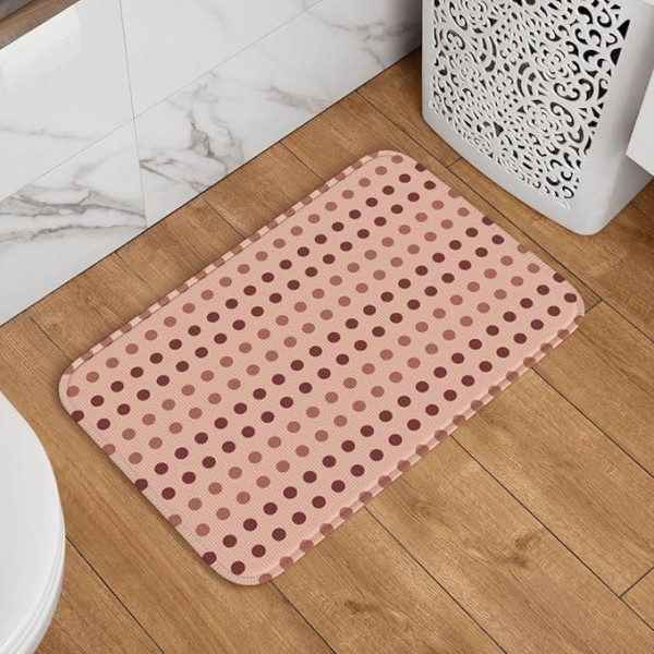 Novastar Fußmatte für den Innen- und Außenbereich – Boho, gepunktet, Küchenteppich, Matten für Boden, waschbar, dünn, Badezimmerteppich, passend unter die Tür, Badematte für Badezimmer, 40,6 x 61 cm