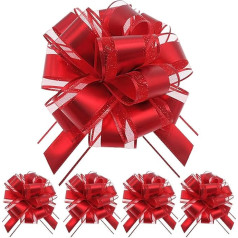 10pcs Gift Bows 18x22cm Red Pull Bows for Gift Wrapping Party Decoration Wedding Car Flower Decoration Valentine's Day Birthday Gift Decoration