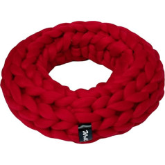 100% Merino Wool Wreath - Fireproof & Colourful - Wolla (Red, Diameter 47 cm)