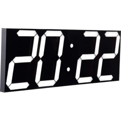 Wall Clock CHKOSDA with Countdown Function, 15.2 cm LCD Digital, Automatic Brightness Adjustment, Remote Control, Large Calendar for Home, Bedroom, Office