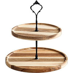 Cupcake Stand, Vintage Wooden Cupcake Stand, Cake Stand, Macaron Plates, Cakes, Desserts, Fruits, Snacks, Candy, Buffet, Display For Wedding, Home, Party, Office, Serving Platter(B)