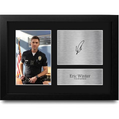 HWC Trading Eric Winter The Rookie Tim Bradford Gifts Printed Signed Autograph Photo for TV Show Fans - A4 Framed
