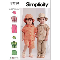 Simplicity Childrens Sportswear Sewing Pattern, Multi-Colour