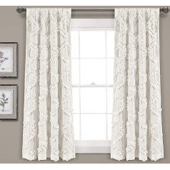 Lush Decor White Diamond Window Curtains 63