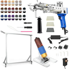 lesolar 2025 Carpet Tufting Gun Starter Kit 3 in 1, Pile Carpet Gun with Tufting Fabric, 27.5-39.4 (Max) in Tufting Frame and Carpet Cutter, Ideal for Couples or Families Creative Fun