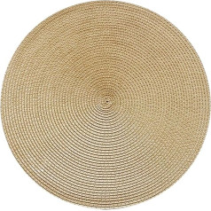 Tischsets, gewebte Spiral-Tischsets, 38,1 cm rund, 4er-Set, rutschfeste for Küchentisch, aus Stoff