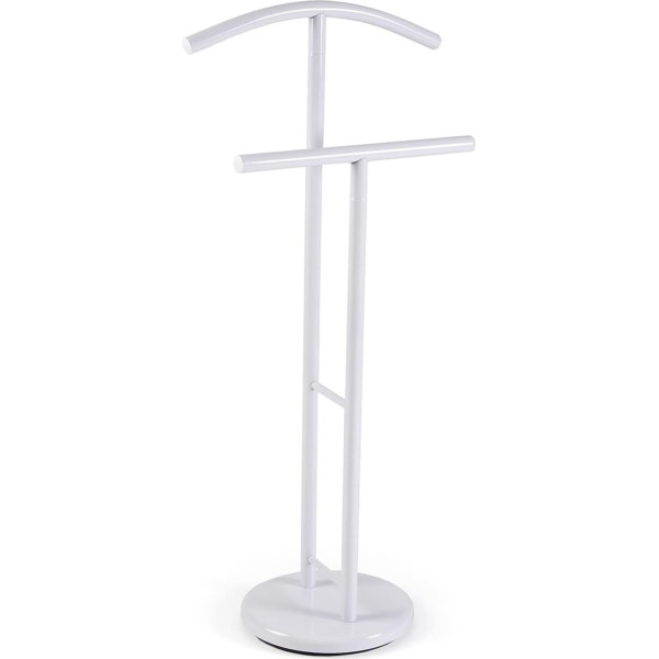 Versa Begna Modern Multifunctional Bedside Table with 2 Hangers for Men or Women Clothing Size 100 H x 28.5 L x 45 W cm, Steel, Black