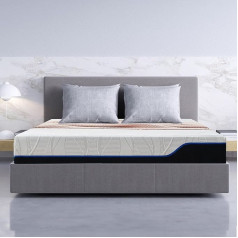 Classic Brands MFM-CG Memory Foam Mattresses, Memory Gel Foam, White, Single