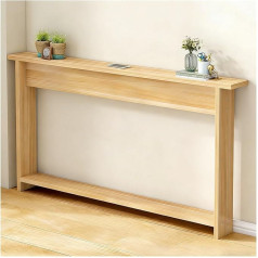 Konsolentisch Lange schmale Sofaseitentisch 80-150cm, schmales Stauraumregal hinter Sofa Wohnzimmer, schmale Holz Tisch für Konsole Eingang Flur(C,47.2x5.9x25.6in/120x15x65cm)