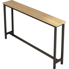 Narrow Console Table, Narrow Storage Table, Side Table, High, Hallway Shelf with Metal Frame for Living Room, Hallway, Bedroom and Foyer (140 x 20 x 80 cm / 55 x 8 x 31 inches)
