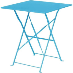 Bolero Seaside Blue Pavement Style Steel Table Square 710x600x600mm Restaurant