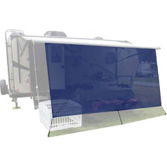 Leaveshade RV Awning Sunshade Screen ● Tentproinc 7 x 12 inches 3 inches - Navy Blue Mesh Sun Shade ● Block Patio Front Sun Light ● Motorhome Camping Trailer UV Sunblocker ● Canopy Sunscreen 3 Years
