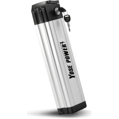 E-Bike Battery 24 V 15.6 Ah Li-ion Battery Seat Tube Battery with Charger Compatible with Ruhrwerk, Tchibo, PortaPower