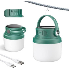 Wiederaufladbare LED-Camping-Laterne, tragbares Licht mit USB-Aufladung, Mehrzweck-Camping-Licht für Notfall, Camping, Wandern und Stromausfall (grün)