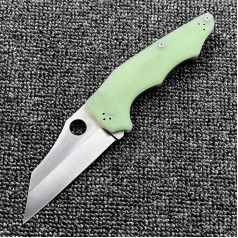 Joa Folding Knife Long Outdoor Pocket Knife Sharp S30v Stainless Steel Tanto & G10 Black Edc Knife Survival Hunting Knife Single Hand with Clip