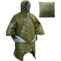 Generisch Tragbare Decke Zum Anziehen,Kapuzen Schlafdecke - Tragbarer Bequemer Sack | für Reisen Camping Wandern Winter Stadion Zuhause Backpacking