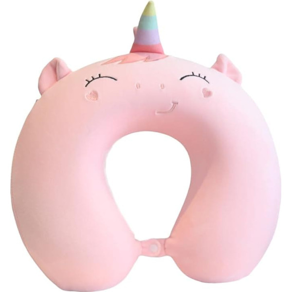 Beautiful Memory Foam Travel Pillow for Children Ergonomic Neck Support for Airplanes Car Office Home Plush Velvet Memory Foam Pillow
