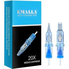 Eliot Tattoo Needles 1007RLL Pack of 20 Tattoo Cartridge Needles RL Needle Round Liner 7RL