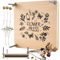 MOHUIED Holz-Prägewerkzeug-Set Blumenpressen-Set aus Holz, professionelles Blumenblatt-Pressen-Set, DIY-Set zur Konservierung gepresster Blumen und Pflanzen, wiederverwendbares