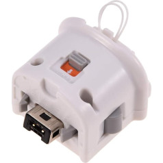 For Wii Motion Plus Adapter, Sensor Accelerator with Silicone Case Cover, External Motion Plus Sensor for Nintendo Wii Remote Control (White)