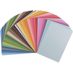 Vaessen Creative 2927-990 Florence Cardstock Paper, Bright Colours, 216 g/m², DIN A4, 60 Pieces, Texture, for Scrapbooking, Card Making, Punching and Other Paper Crafts, Multi