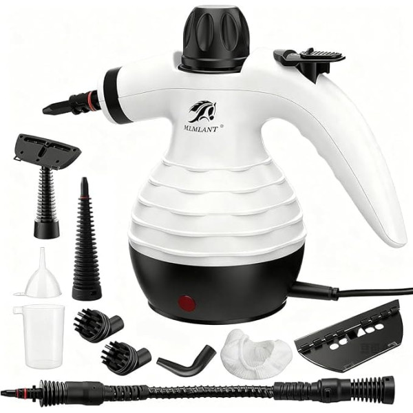MLMLANT Steam Cleaner, Multifunctional Portable Steam Cleaner with 10 Attachments, Suitable for Car Seats, Kitchens, Sofas, etc.