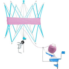 Wool Winder with Reel, Umbrella Reel and Wool Roller, Yarn Winder for Crocheting, for Knitting Enthusiasts Finishing Wool, Yarn