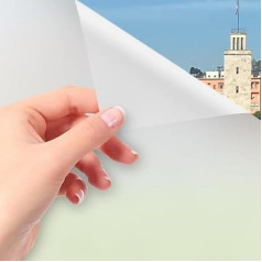 Privacy Window Film (60 x 300 cm), Many Large Sizes, Matte, Self-Adhesive, Glueless, UV Protection, No Residue, Easy Application, Shower Static Cling Removable