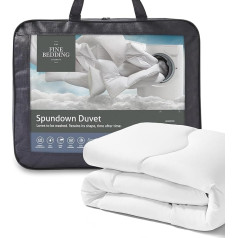 The Fine Bedding Company Spundown Double Duvet 10.5 Tog - Warm Lightweight Hypoallergenic Washable All Season Duvet Double Luxury Hotel Quality Quilt with our Recycled