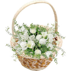 Mini Woven Basket - Small Storage Container for Home Decor | Handcrafted Straw Rattan Material, Tabletop Organizer for Key Jewelry Candy Display Decorative Functional Storage Accent 3.94x2.36x5.12 in