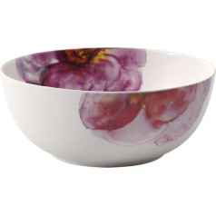 Villeroy & Boch Rose Garden Round Bowl, Porcelain Bowl, White, Capacity 2500 ml, Microwave Safe and Dishwasher Safe